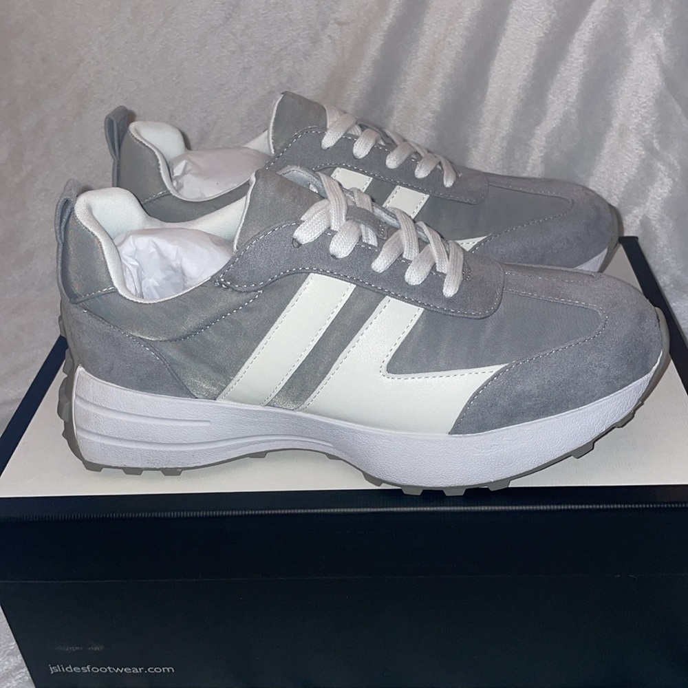 NWT J/SLIDES JONNIE Luxe Nylon in Grey - Picture 9 of 15